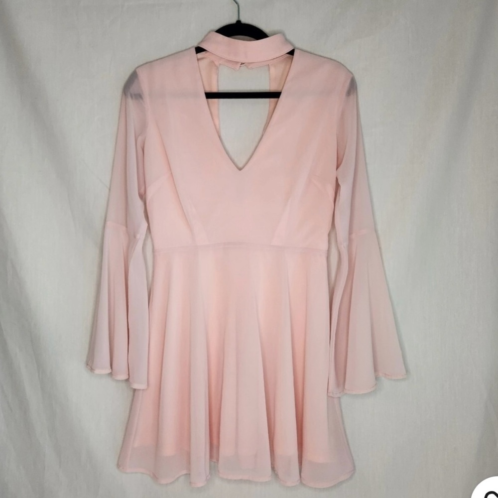 a'gaci Soft Pink Long Sleeve Dress
